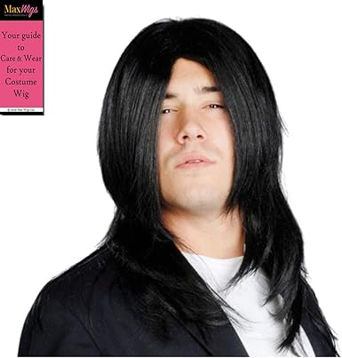 Amazon Com Rocky Long 90s Hair Band Color Black Enigma Wigs