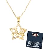 DIOWUS Mama Necklace For Women, Mom Necklace From Daughter 18k Gold Plated Personalized Heart Moon Pendant Necklaces Birthday/Mother's Day Jewelry Gifts For Mom