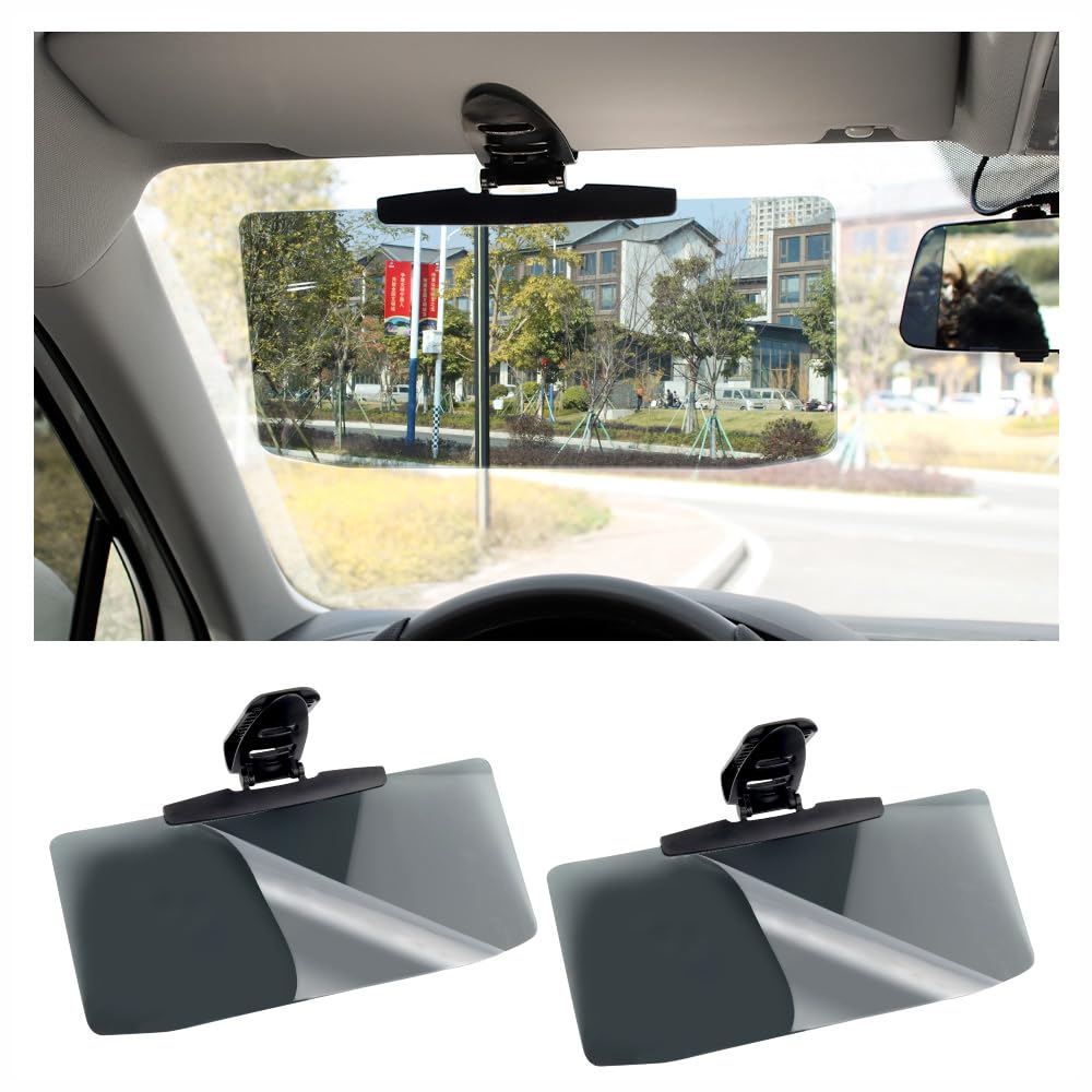Photo 1 of 2Pcs Car Visor(Upgraded Version to Block Harmful UV Rays) Adjustable Angle, Anti-Glare 12.6'' x 6'' Safe Driving Car Accessories Sun Visor Extender, Universal for Cars, Trucks, SUVs. (2Pcs)