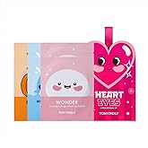 TONYMOLY 6 Pc Assorted Hydrogel Eye Mask Set, Heart Eyes Ornament - Reduce Fine Lines, Wrinkles, Dark Circles, Moisturizing, Nourishing - Collagen, Hyaluronic Acid, Retinol