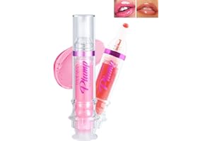 LYSDEFEU Lip Plumping Booster-2Colors Spicy Lip Plumper Oil Lip Gloss, Plump and Pout Lip Plumper Hydrating & Volumizes Lip GLaze, Enhancing Plump Effect for Fuller Lips, Lip Glossy Makeup Gift for Women-05+06