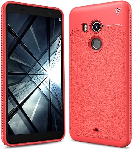 HTC U11 Plus Case, Yuanling [Scratch Resistant] ultra-thin Shock-Absorption Flexible TPU Rubber Soft Silicone Full-body Protective Cover for HTC U11 Plus (Red)