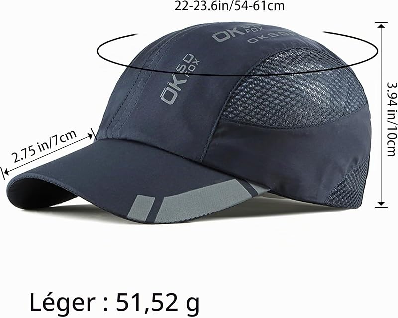 APOW 2 Pcs Casquette de Baseball Séchage Rapide Homme Femme, Casquette Running de Sport été Anti UV Réglable Pliable, Légère Maille Outdoor Chapeau de Baseball Chapeau SoleilGolf Cyclisme Randonnée