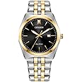 Citizen Men's Classic Corso Eco-Drive Watch, 3-Hand Date, Luminous Hands and Markers, Two-Tone Stainless Steel, Black Dial