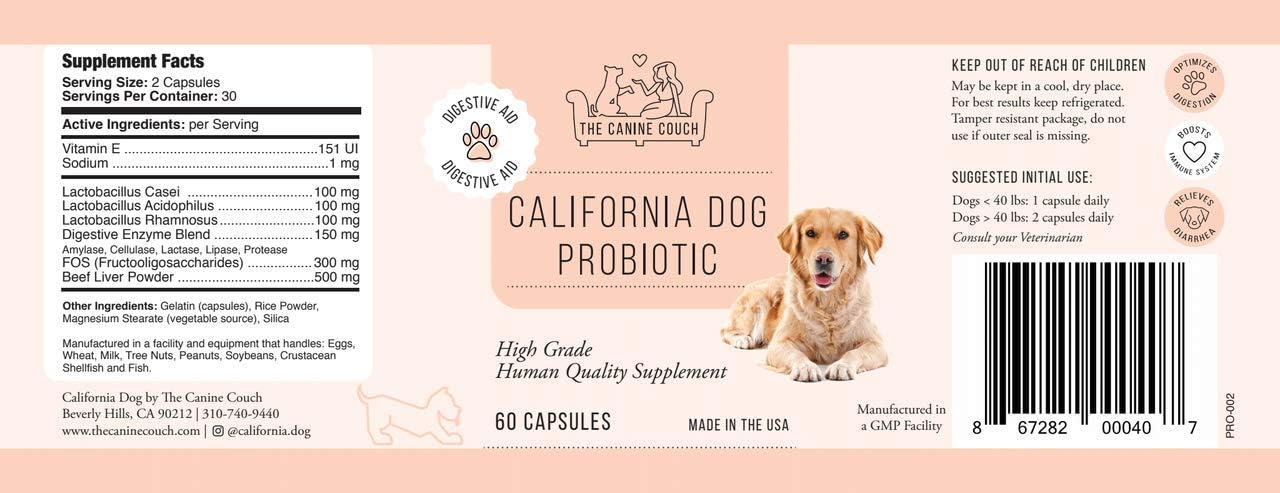 Amazon Com Probiotics For Dogs With Digestive Enzymes By