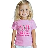 100 Days of School Shirt Kids Toddler Boys Girls Happy 100th Day of School Costume T-Shirt Short Sleeve Tops Graphic Tee 2-8Y