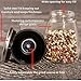 KZOA-PRO Stainless Steel and Glass Adjustable Ceramic Salt and Pepper Mill Set with Cleaning Brush