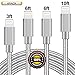 BULESK Phone Cable 4Pack 3FT 6FT 6FT 10FT Nylon Braided Certified Charger Cable USB Cord Charging Charger Compatible iPhone 8, X, 7, 7 Plus, 6, 6s, 6+, 5, 5c, 5s, SE, iPad, iPod Nano-Grey