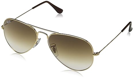 Ray Ban Unisex Sonnenbrille ORB3025JM Gr. Large (Herstellergröße: 55), Mehrfarbig (Gestell: gold/bunt ,Gläser: braun Klassisc