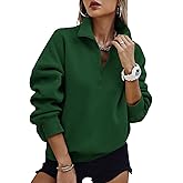 PRETTYGARDEN Womens Half Zip Oversized Sweatshirts Fleece Hoodies 2026 Trendy Long Sleeve Pullover Tops Y2k Spring Outfits