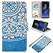 UrSpeedtekLive Galaxy S8 Wallet Case Folio Flip Premium PU Leather Case Cover w/Card Holder Slot Pockets, Wrist Strap, Magnetic Closure Compatible with Samsung Galaxy S8 (2017), Flower