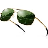 URUMQI Polarized Aviator Sunglasses for Men Women, UV400 Protection Lens, Ultra Lightweight Pilot Sun Glasses
