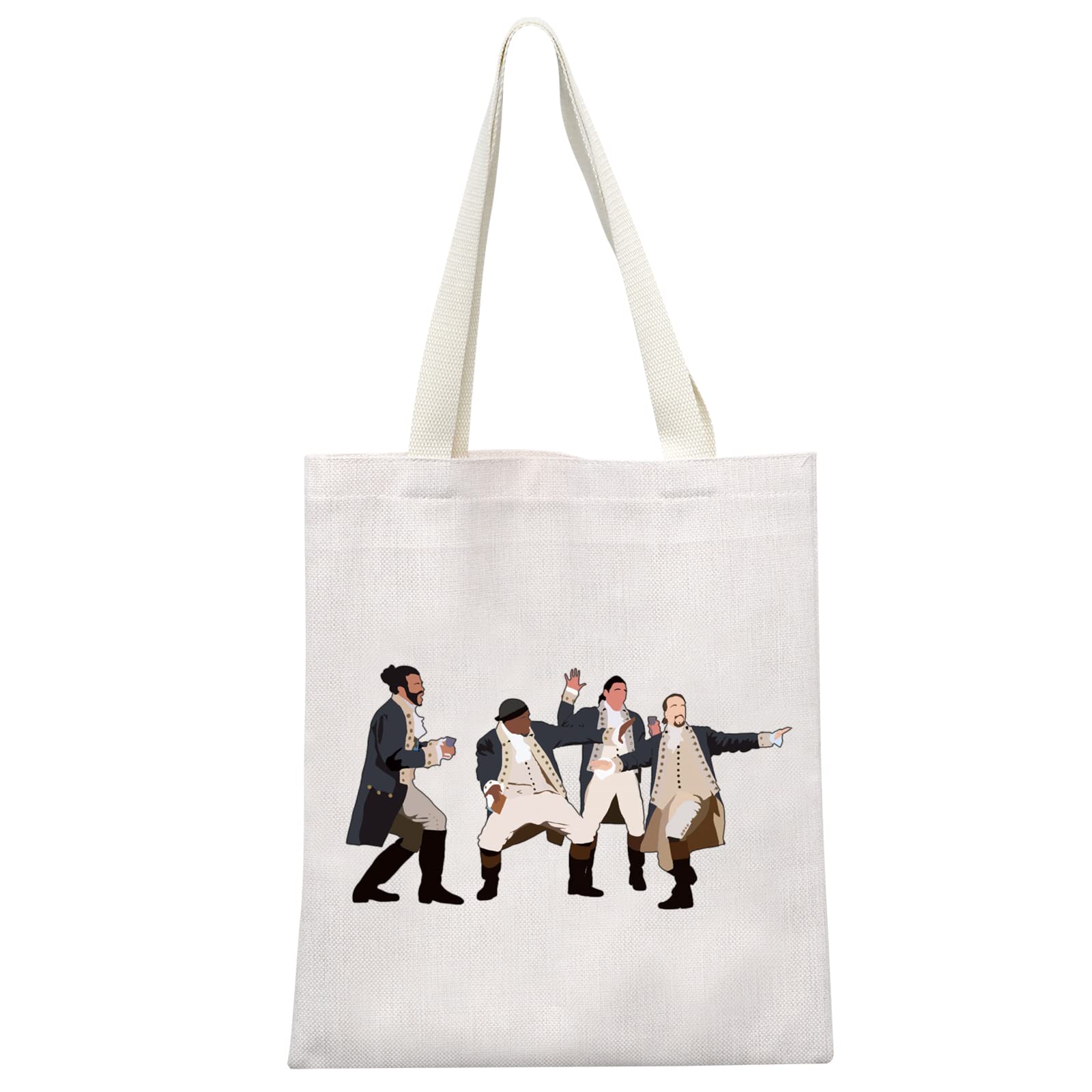 JTOUK Hamilton Gift Broadway Musical Theatre Makeup Bag Accessory Zipper Pouch for Fans (Hamilton Musical Tote EU) Beige
