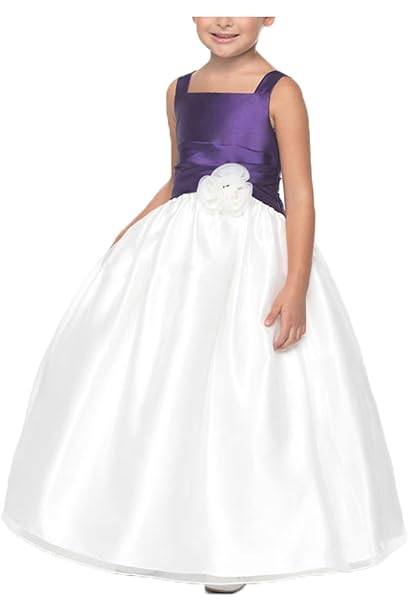 amazon purple flower girl dresses