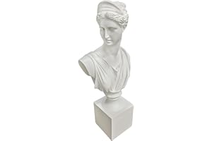 Cozy Villa The Diana of Versailles Bust, Greek Artemis Sculpture, Greco Roman Goddess of The Hunt Sculpted Figure, 14'' Decor