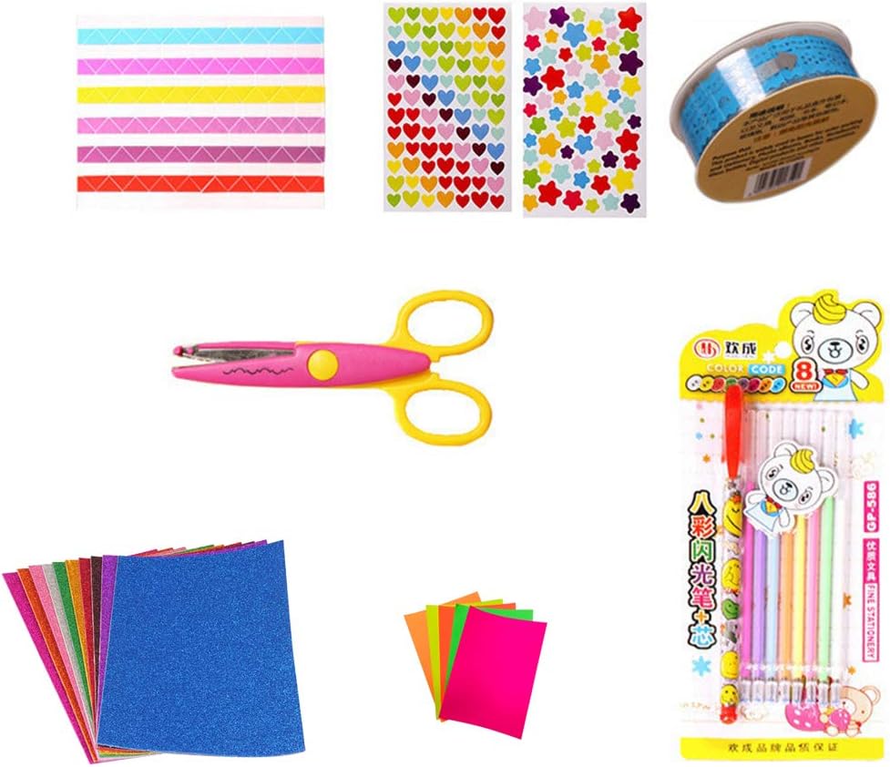 Kicpot 33pcs Explosion Box Accessories Scrapbook Diy Photo Album Decoration Kits Including Glitter Stickers