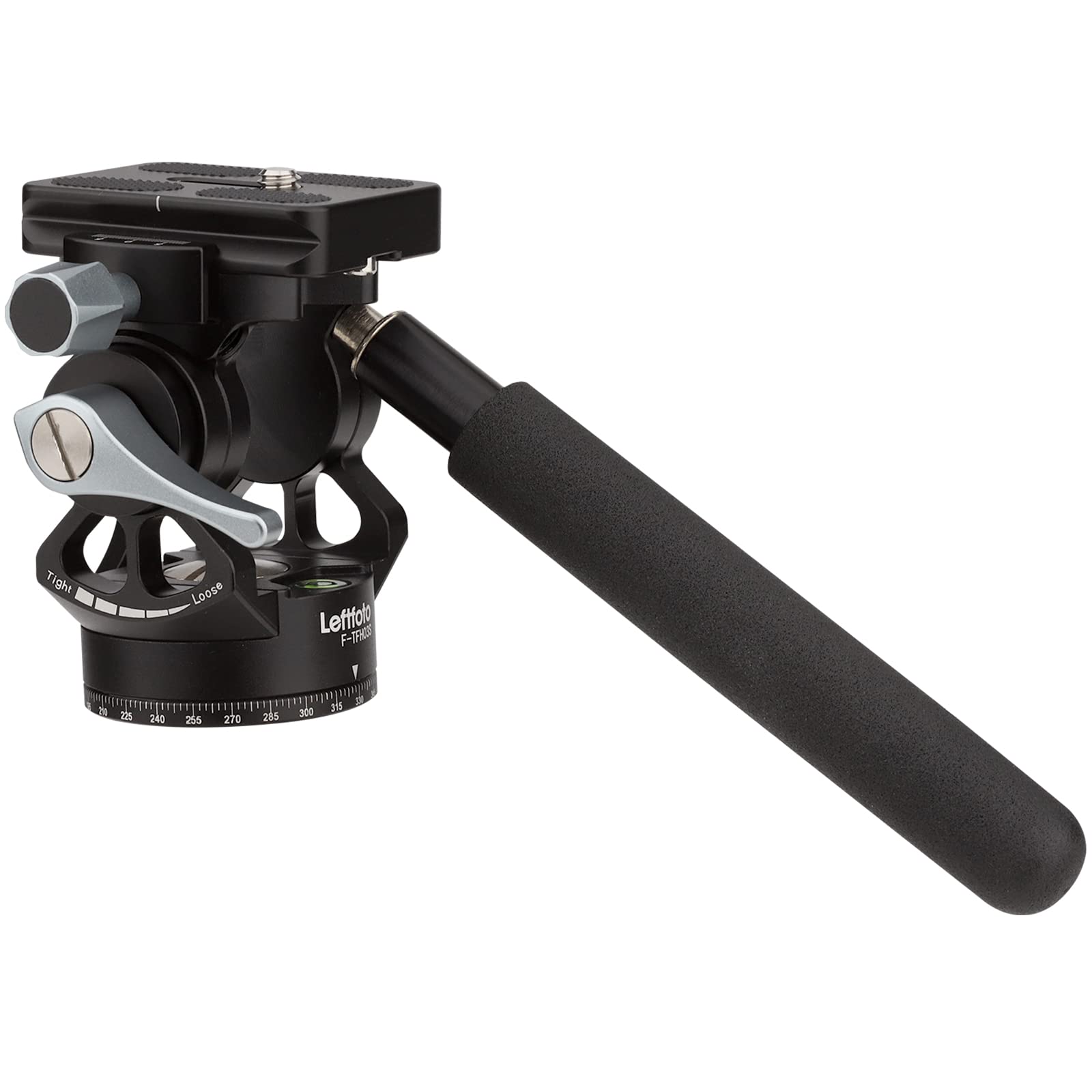 LEFTFOTO Video Tripod Fluid Head with Arca Plate,Lightweight Panorama Base Head for DJI RS2/3 Gimbals Compact Video Cameras and DSLR