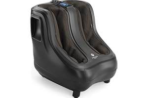 KoolerThings Shiatsu Heated Foot and Calf Massager Machine to Relieve Sore Feet, Ankles, Calfs and Legs, Deep Kneading Therapy, Relaxation Vibration and Rolling & Stimulates Blood Circulation