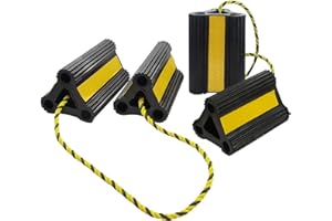 Vacallity Wheel Chocks for Travel Trailers, Sturdiness Heavy Duty Solid Rubber Camper Trailer RV Wheel Chock Blocks, Aircraft Truck Car tire Stopper, Wheel Immobilizers & Chocks, Trailer Accessory