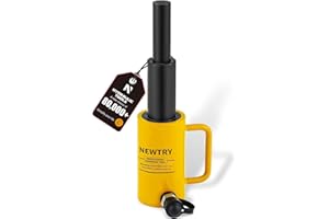 NEWTRY 20 ton Hydraulic Ram Jack Multi-Section Stroke 8”/200mm Long Type Portable Hydraulic Cylinder Industrial Lifting Jack