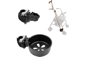 KMINA Cane Holder Clip, Universal Walking Stick and Crutch Holder, Secure Stand Attachment, Lightweight Accessory