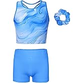 MODAFANS Gymnastics Leotards for Girls With Shorts Tumbling Dance Unitards Biketards Activewear