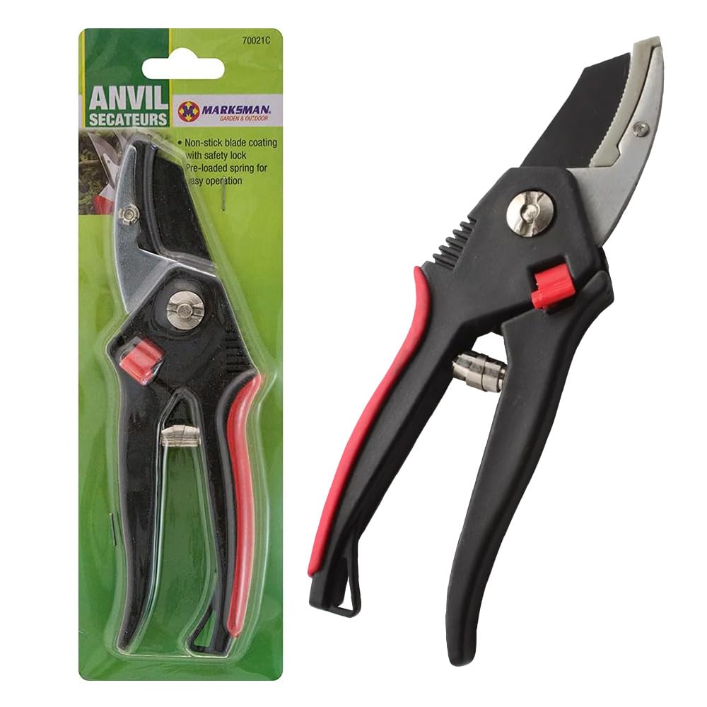 Heavy Duty Anvil Secateurs - Gardening Garden Plant, Cutter Hand Tool | Multi Purpose Cutting Tools, Plant Trimming Lopper Pruner with Safety Lock