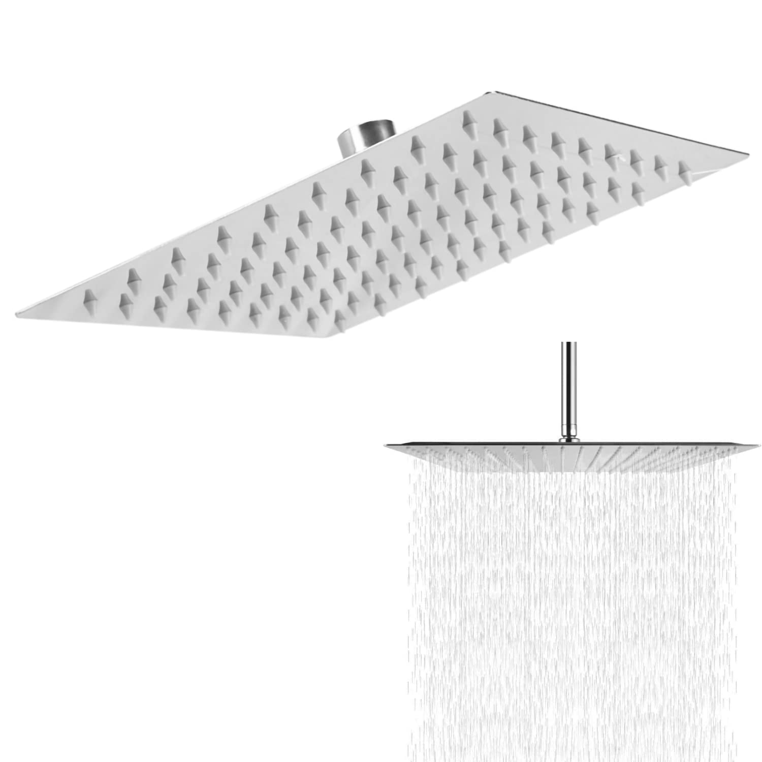 Square Shower Head Stainless Steel Shower Sprayer Rainfall Bathroom Top Bathroom Top Sprayer Waterfall Shower Heads