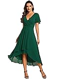 Ever-Pretty Women's A Line V Neck Ruffle Sleeves