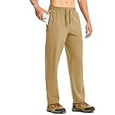 TBMPOY Mens Lightweight Hiking Pants Quick Dry Travel Fishing Water Resistant Workout Athletic Sweatpants Zipper Pockets