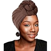 HOMELEX Head Wraps Turbans Stretch Jersey Knit Headwraps Wrap Turban Scarf Tie for Women