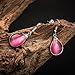 TIDOO Gorgeous Pink Cats-eye Stone Fish Hook Earrings Drop Earring for Ladies