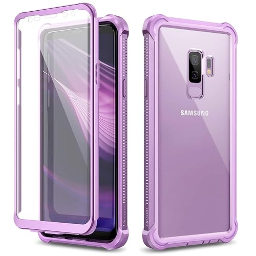 Dexnor Galaxy S9+ Plus Case with Screen Protector Clear Military