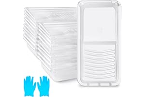 PinStone 4 Inch Paint Tray Liners, 21 Pack Small Roller Tray Liners with Gloves, Handy Paint Pan Liners, Disposable Paint Tra