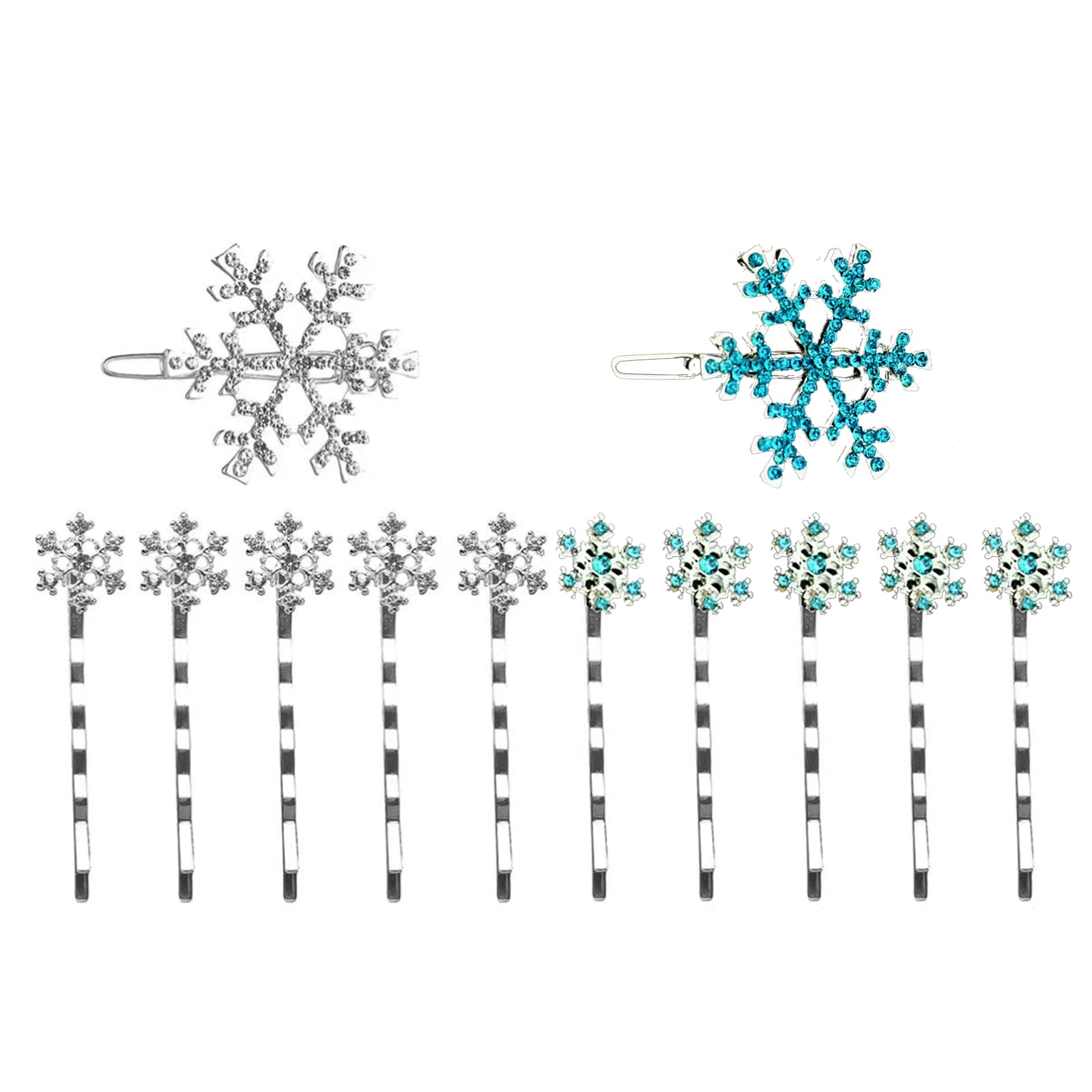 12 Pcs Hair Pins White Winter Snowflake Hair Clips Wedding Hair Flower Pins Hair Barrettes Hair Accessories Bridal Hair Accessories Hair Buckle Barrettes for Girls Women