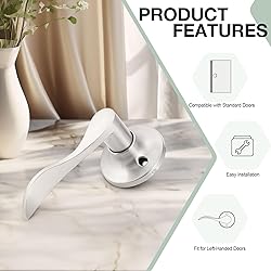 GOBEKOR 10 Pack Dummy Lever Door Handle Satin