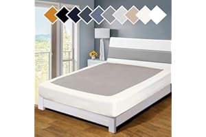Twin Six Premium Bed Box Spring Cover, King/California, Update Bed Skirt, Mattress Protector Encasement, Ivory