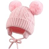 JANGANNSA Cute Knitted Boys Girls Christmas Beanie Warm Earflap Winter Hat Infant Toddler Baby Beanie