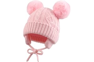 JANGANNSA Cute Knitted Boys Girls Christmas Beanie Warm Earflap Winter Hat Infant Toddler Baby Beanie