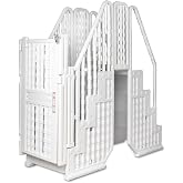 Poolzilla Premium Pool Step Ladder Set for Above Ground Pools - Full Entry-Exit Pool Ladder System with Crossover Bridge, Anti-Entrapment, and a Lockable Gate - for 48&rsquo;&rsquo; to 54&rsquo;&rsquo; in. Above Ground Pools