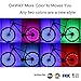 DAWAY Led Bike Tire Lights - A01 Fun Bicycle Spoke & Frame Safety String Lights (1 Tire, Blue), Light Up Wheel for Teen, Children, Dad, Brother, Uncle, Best Wheelchair Accessory, 1 Year Warranty