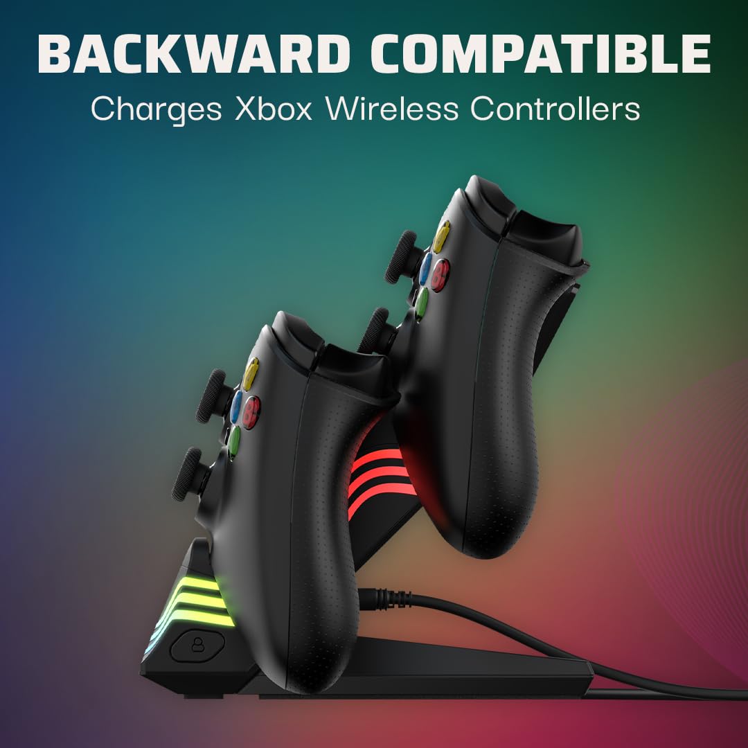 PDP Xbox Afterglow Wave DUAL Charger Black 2