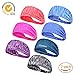 Sport Headband，Athletic Headband，Yoga Headbands, Sport Fitness Sweatband GYM NON Slip Wicking Stretchy Lightweight Crossfit Workout Running football Cycling Hiking Facial Men Women Unisex 7 Pieces