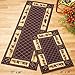 Elegant Horse Trot Lattice Non Slip / Anti Slip Accent Rug, Brown, 20