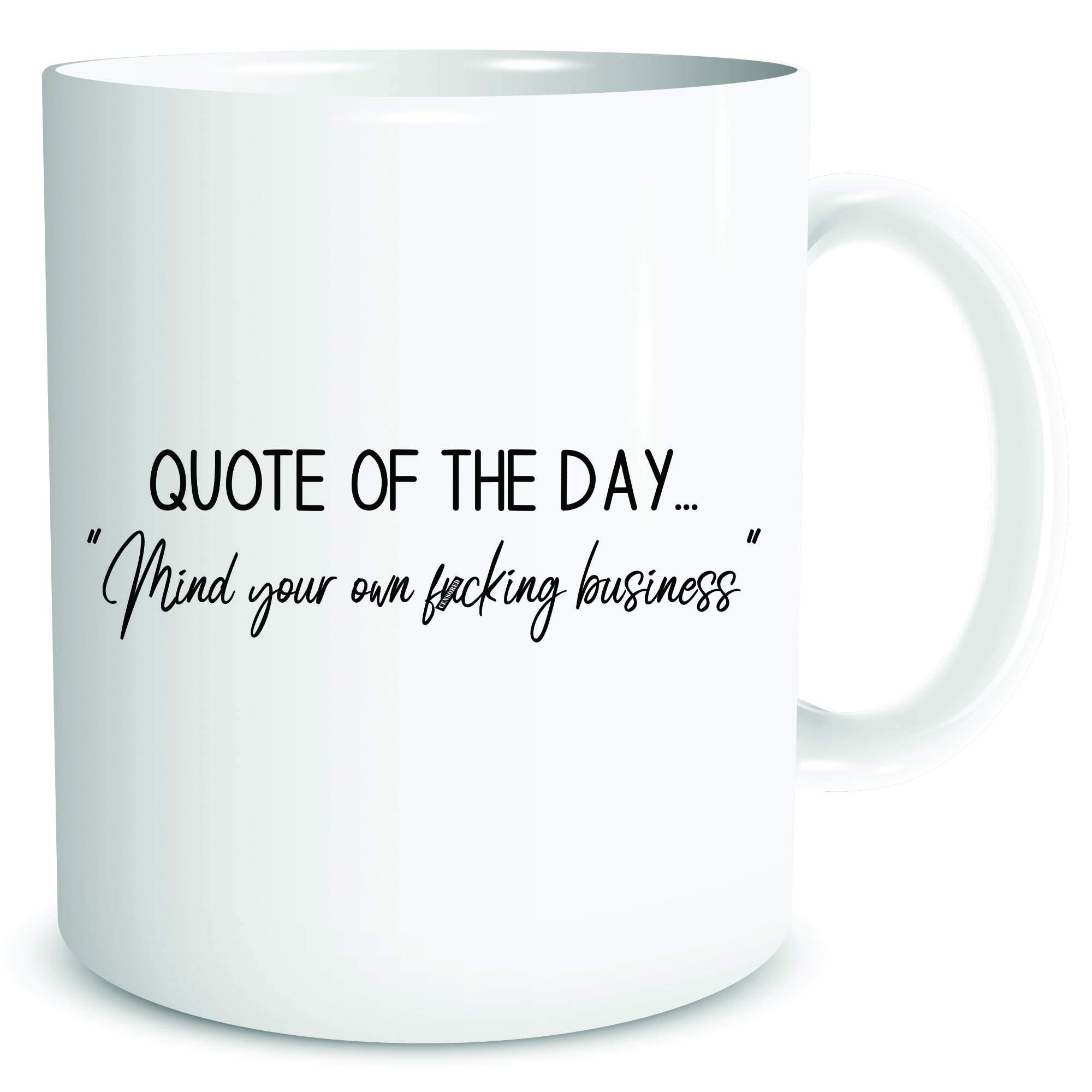 Funny Rude Coffee Mugs Mind Your Own F*cking Business Novelty Secret Santa Colleague Work Office Birthday Christmas Gift WSDMUG1899