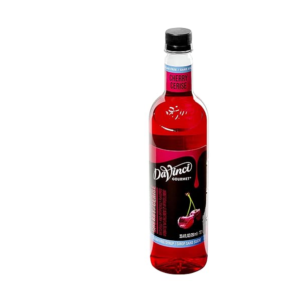 DAVINCI GOURMET SUGAR-FREE CHERRY SYRUP, 25.4 FLUID OUNCES (PACK OF 1)
