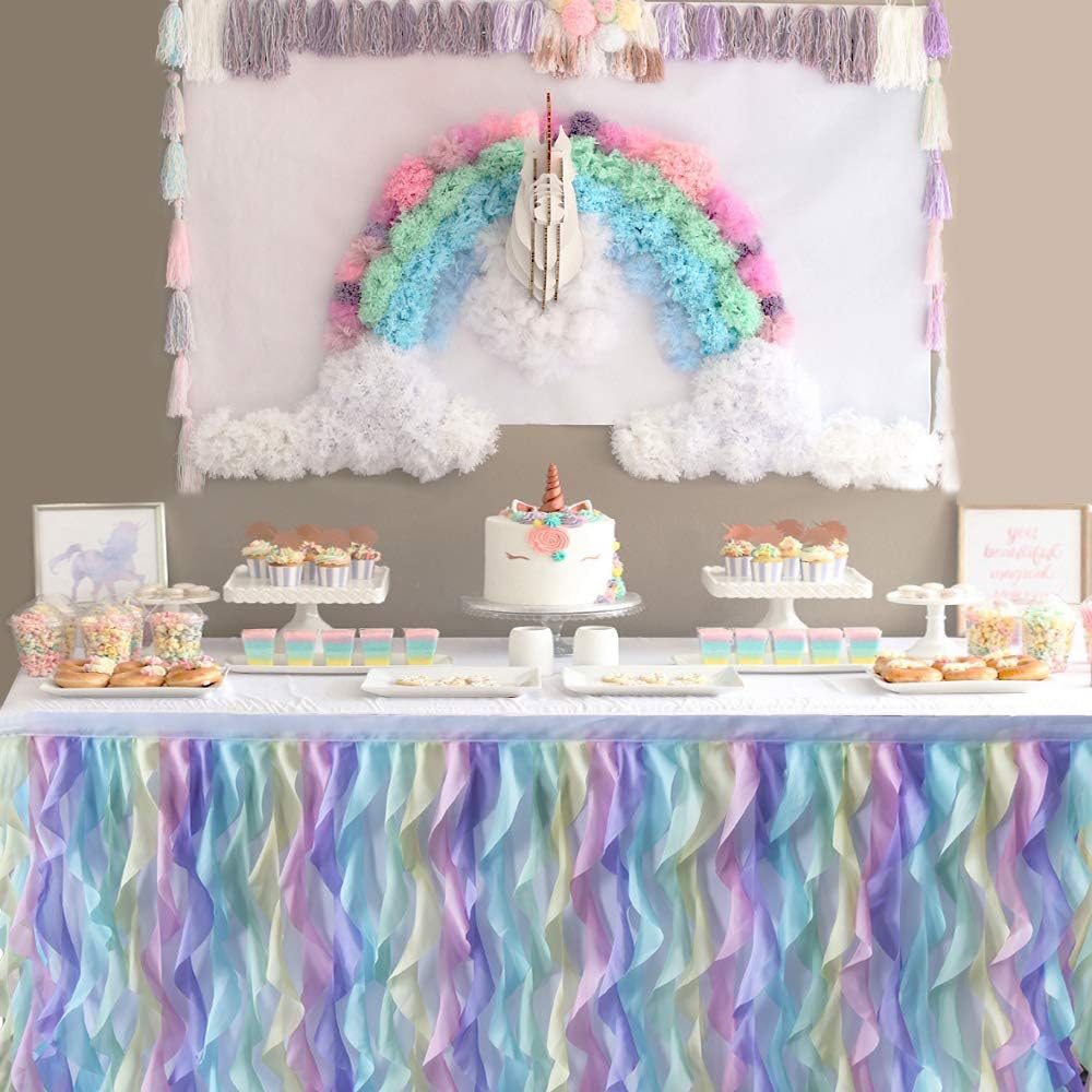 Best white cloth ruffled table runner