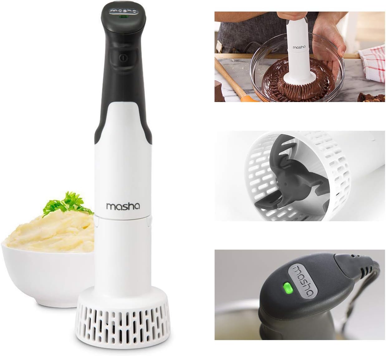 Masha Official Electric Potato Masher Hand Blender 3in1 Multi Tool