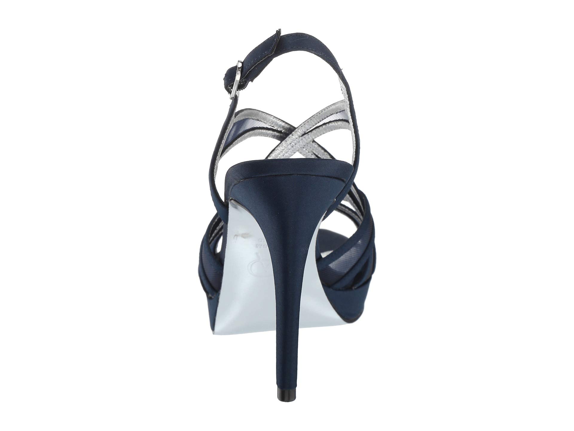 Adrianna Papell Womens Adri Satin Open Toe Platforms Navy 9 Medium (B,M) - Image 4