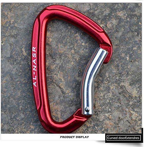 AL NASR Brand Top Quality Professional 24KN Load Tension Rock Climbing Lock Extenders Portable Carabiner Outdoor Sports Supplies-red